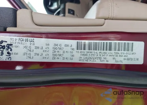 2016 Jeep Grand Cherokee Laredo из США, поврежденный, VIN 1C4RJEAG7GC472783